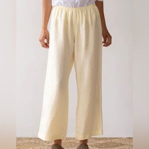 DONNI The Linen Crop Stripe Pant